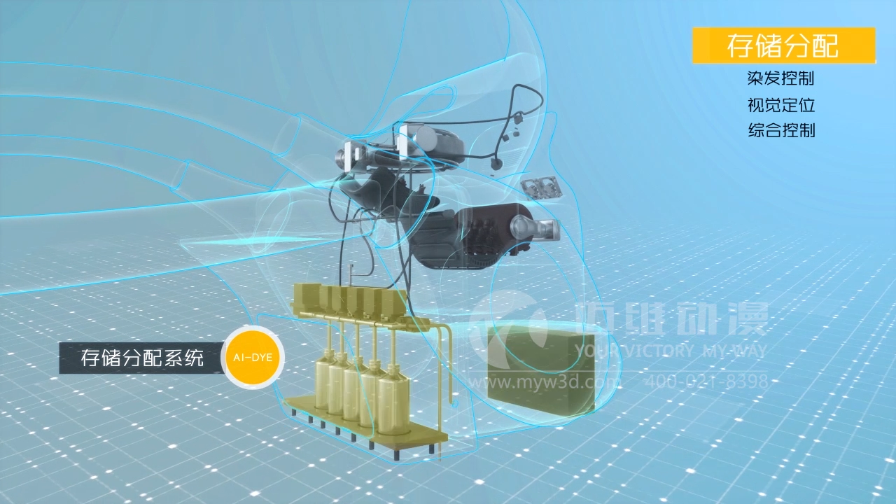 全自動(dòng)染發(fā)設(shè)備三維動(dòng)畫 全自動(dòng)染發(fā)設(shè)備三維動(dòng)畫