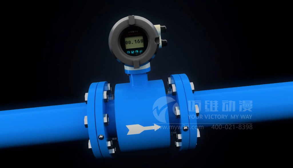 電磁流量計(jì)產(chǎn)品演示三維動畫
