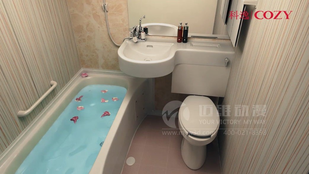 整體衛(wèi)浴是否適合家庭使用？產(chǎn)品演示三維動(dòng)畫為你揭曉謎題(圖1)