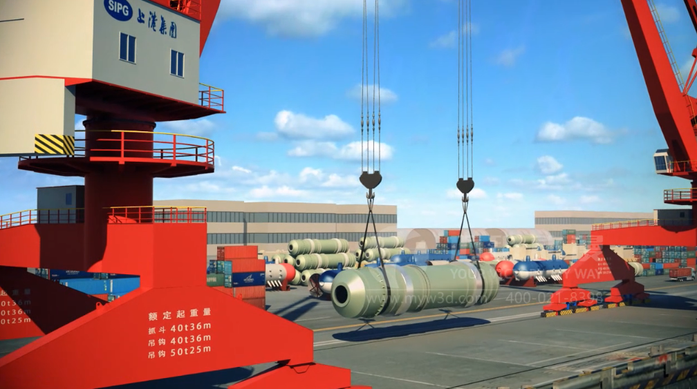 門機抬吊控制系統(tǒng)三維動畫 門機抬吊控制系統(tǒng)三維動畫