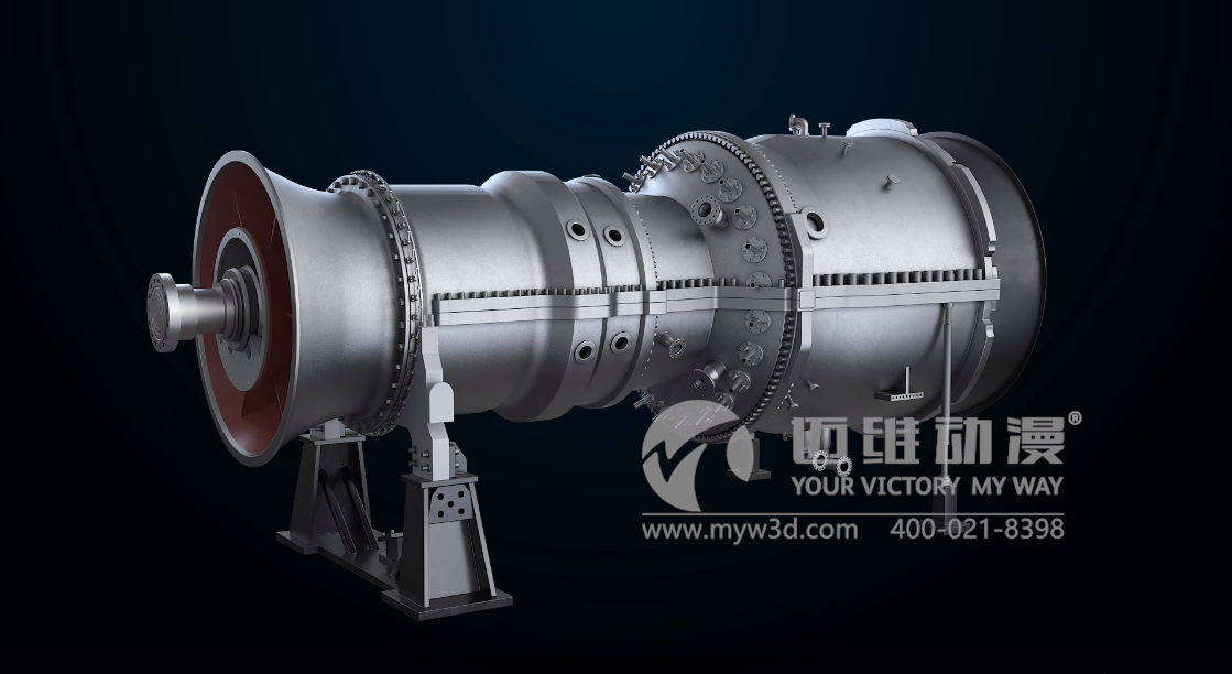 當燃氣輪機三維動畫葉輪轉動時，它所展現(xiàn)的營銷價值可想而知！(圖1)